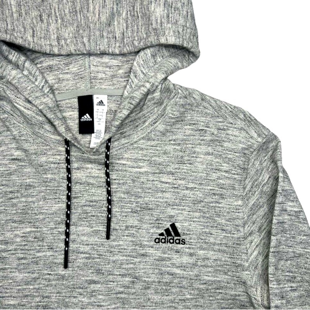 Adidas Large Gray Pique Hoodie Men’s Large